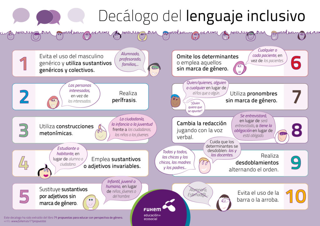 Decálogo del lenguaje inclusivo